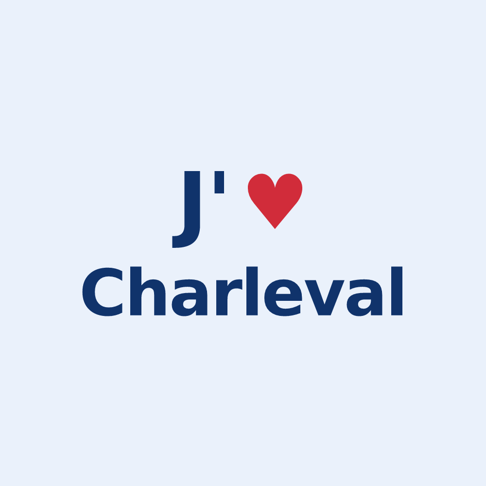 Sticker personnalisé Charleval — design J'aime Charleval