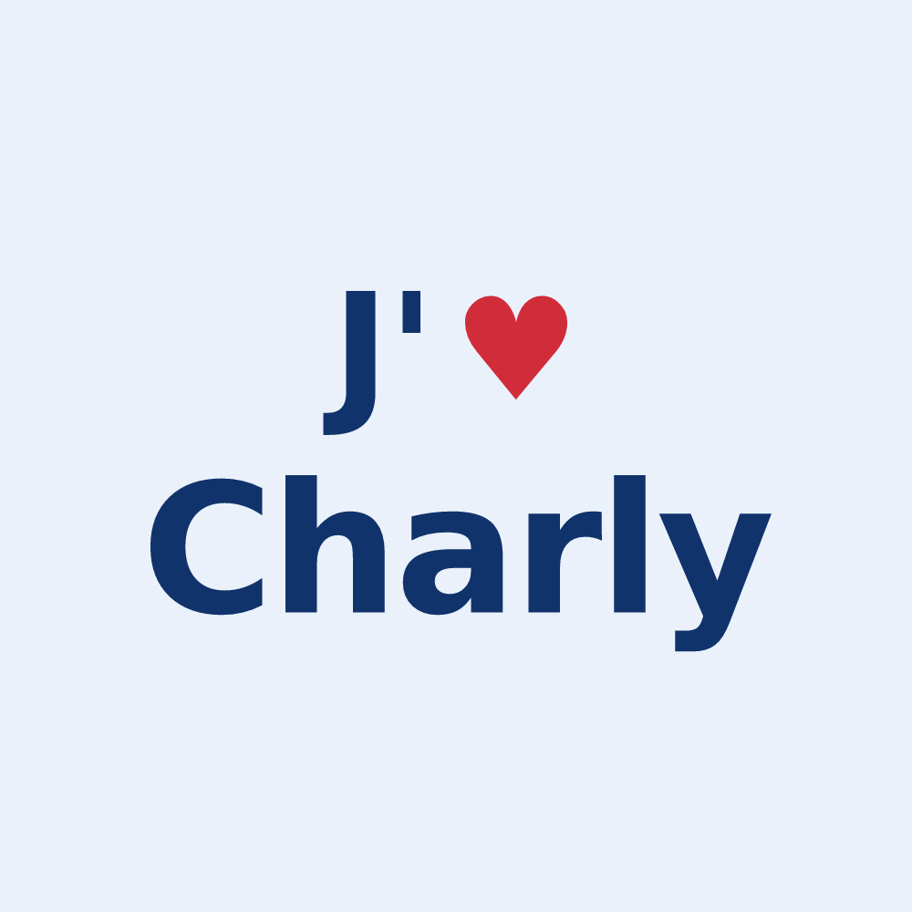 Sticker personnalisé Charly — design J'aime Charly