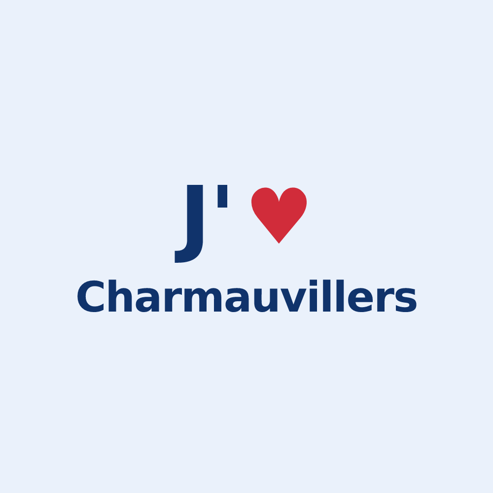 Sticker personnalisé Charmauvillers — design J'aime Charmauvillers