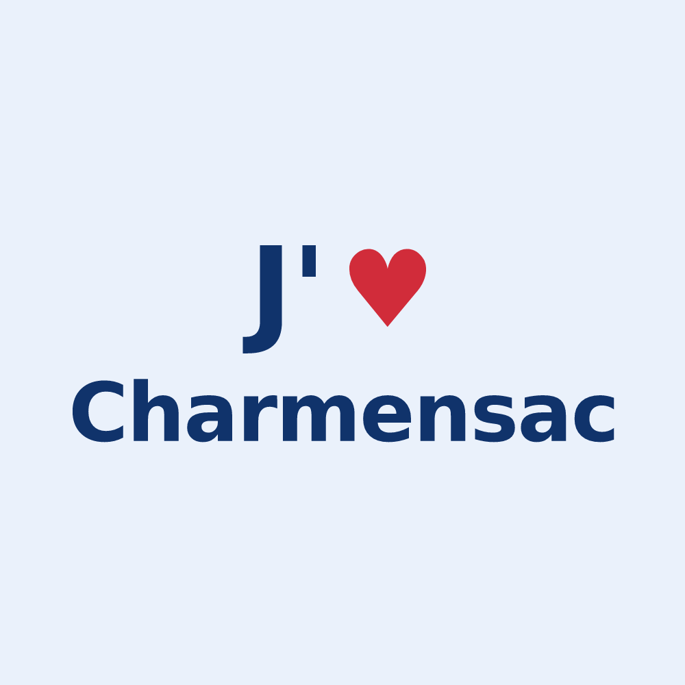 Sticker personnalisé Charmensac — design J'aime Charmensac