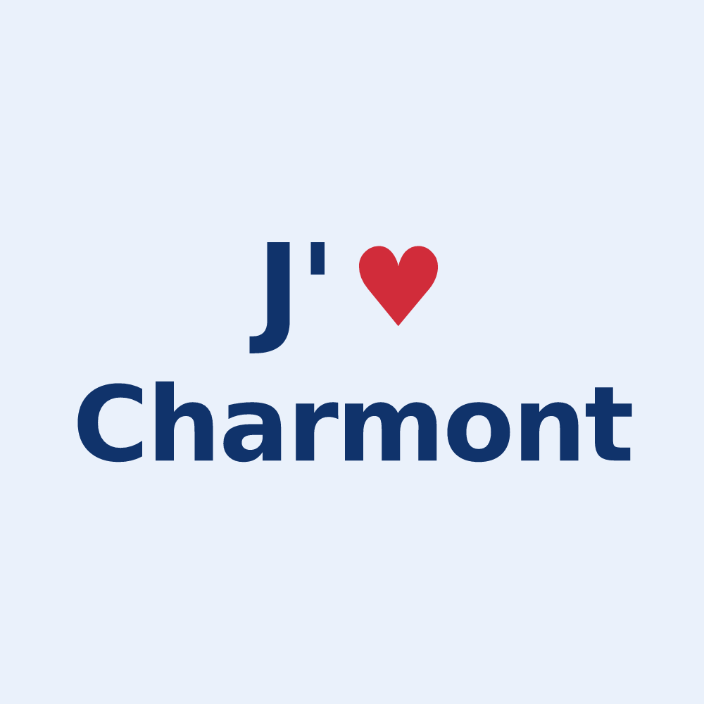Sticker personnalisé Charmont — design J'aime Charmont