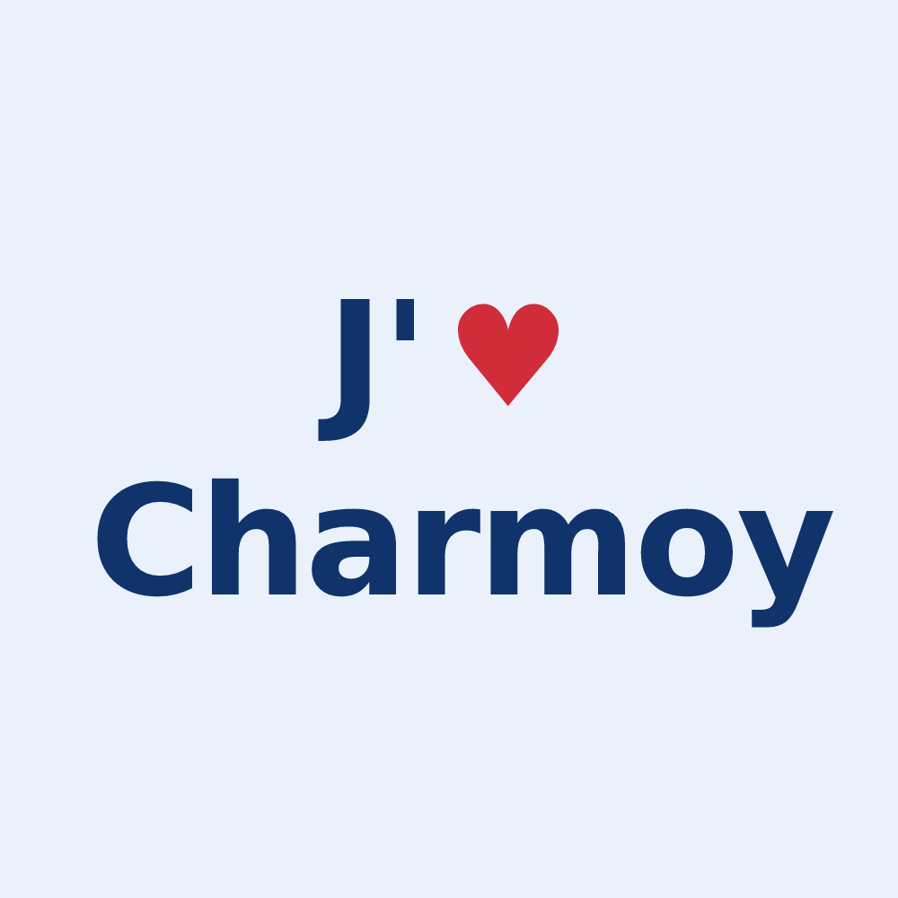 Sticker personnalisé Charmoy — design J'aime Charmoy