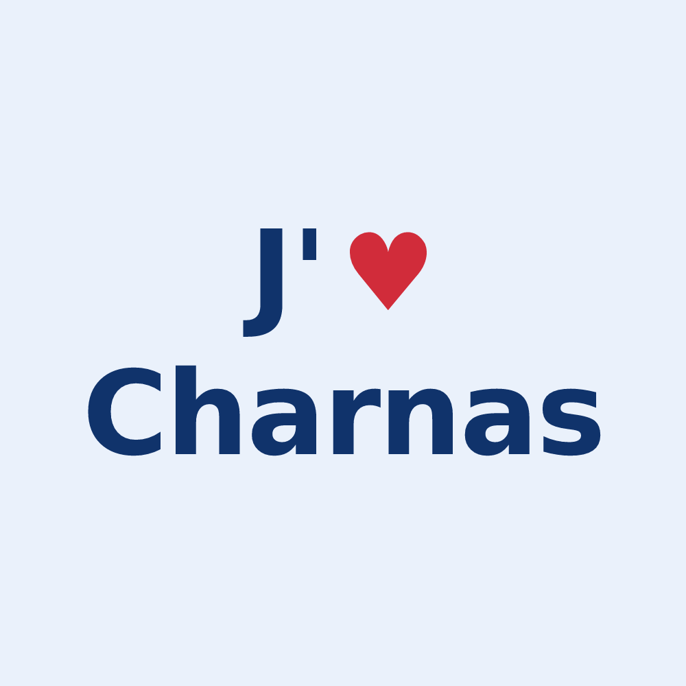 Sticker personnalisé Charnas — design J'aime Charnas
