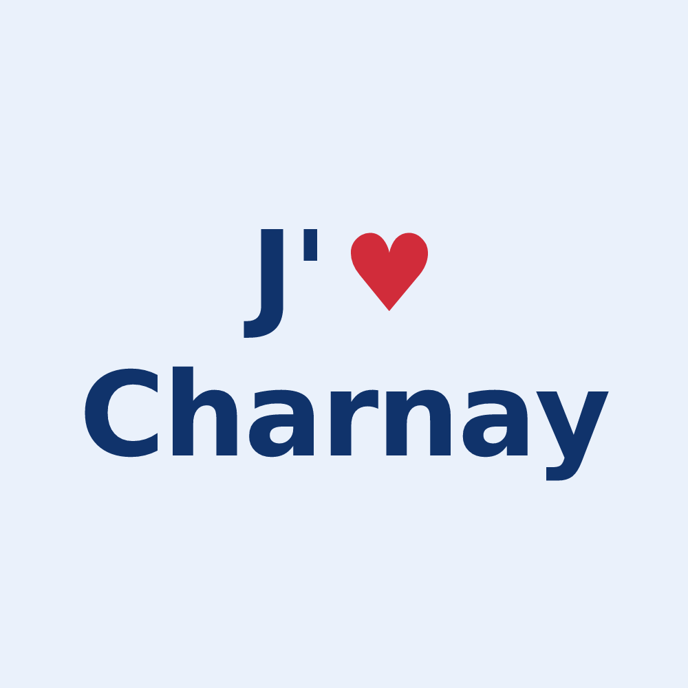Sticker personnalisé Charnay — design J'aime Charnay