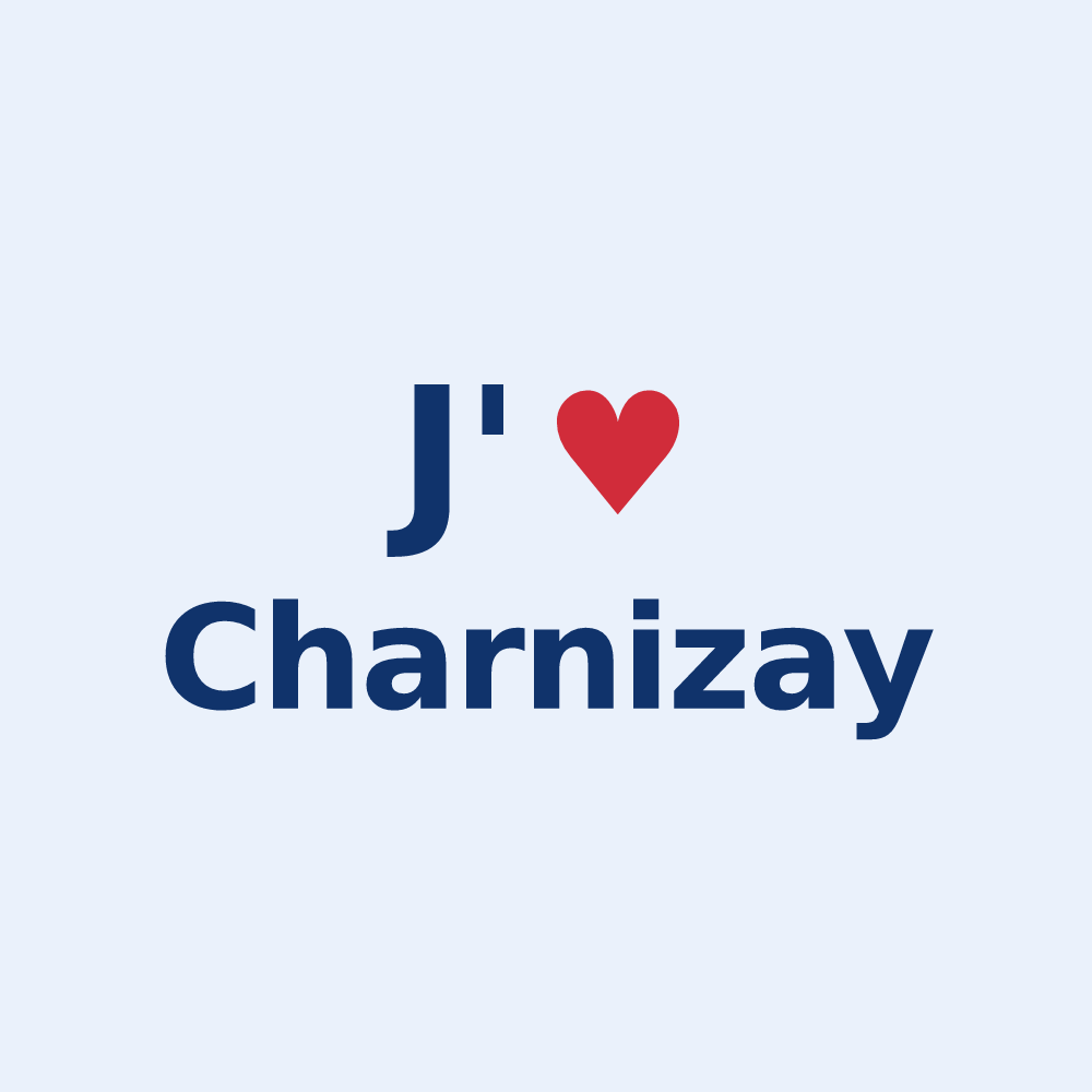 Sticker personnalisé Charnizay — design J'aime Charnizay
