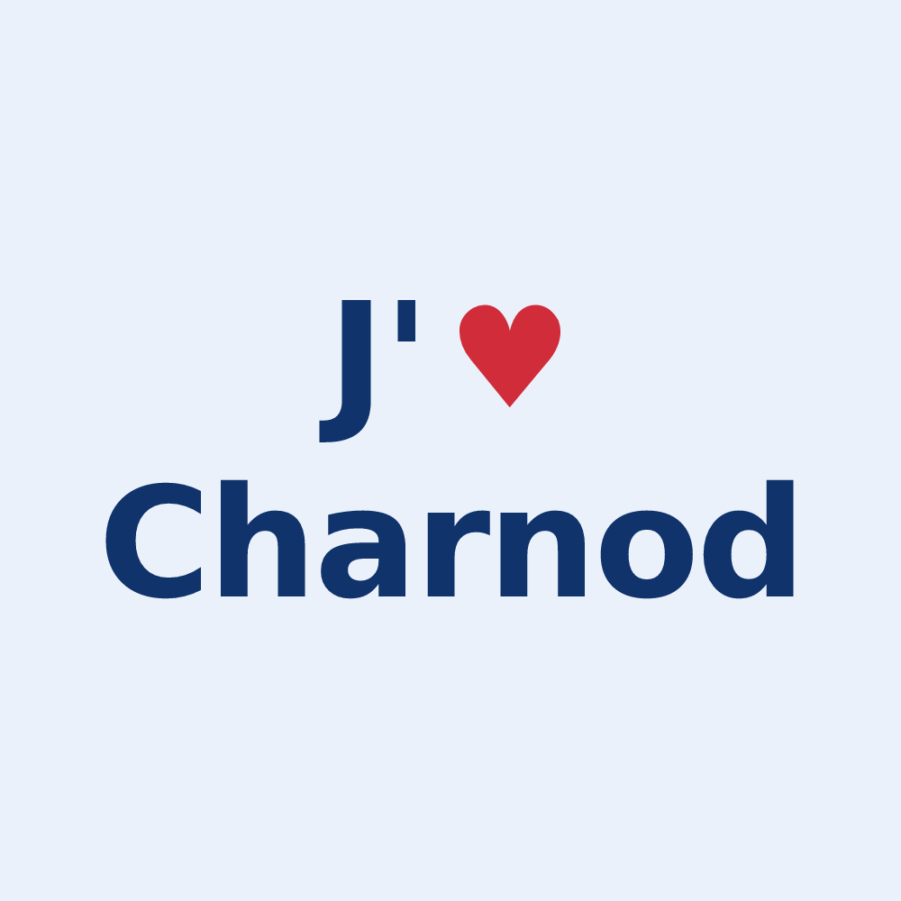 Sticker personnalisé Charnod — design J'aime Charnod