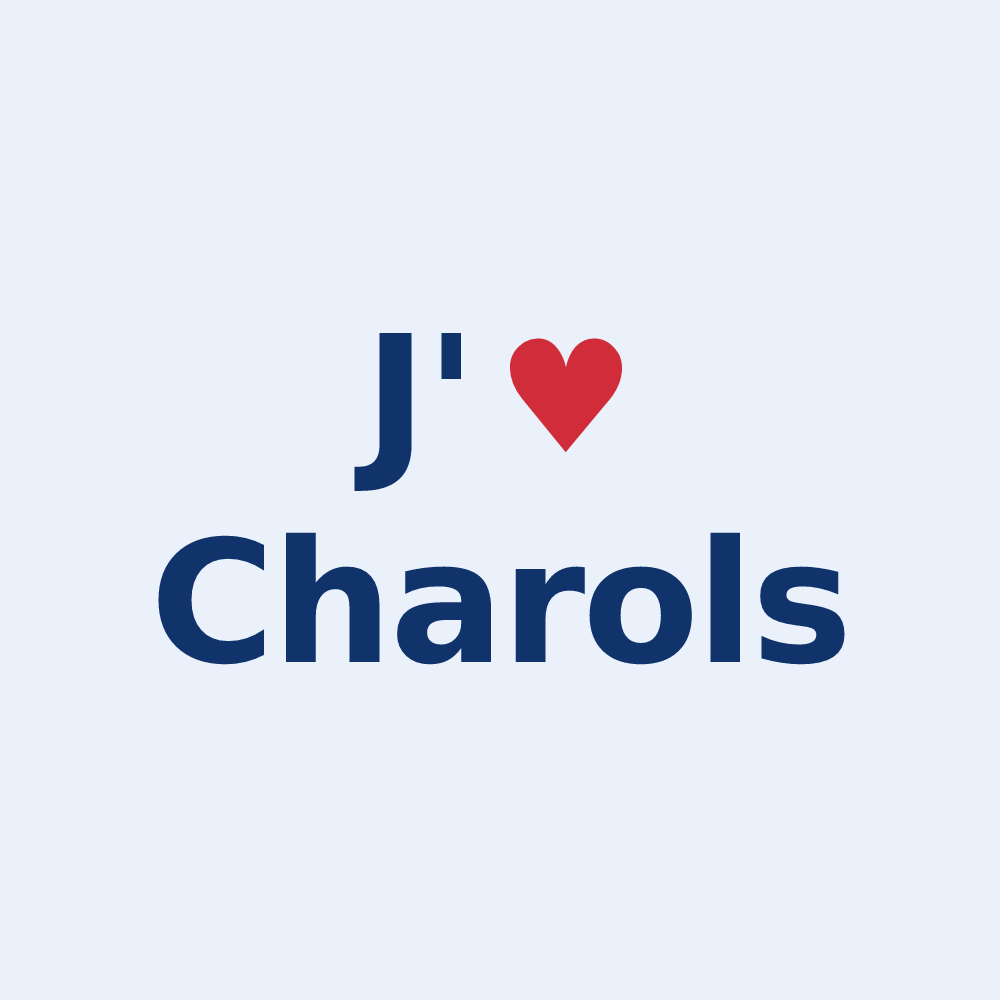 Sticker personnalisé Charols — design J'aime Charols