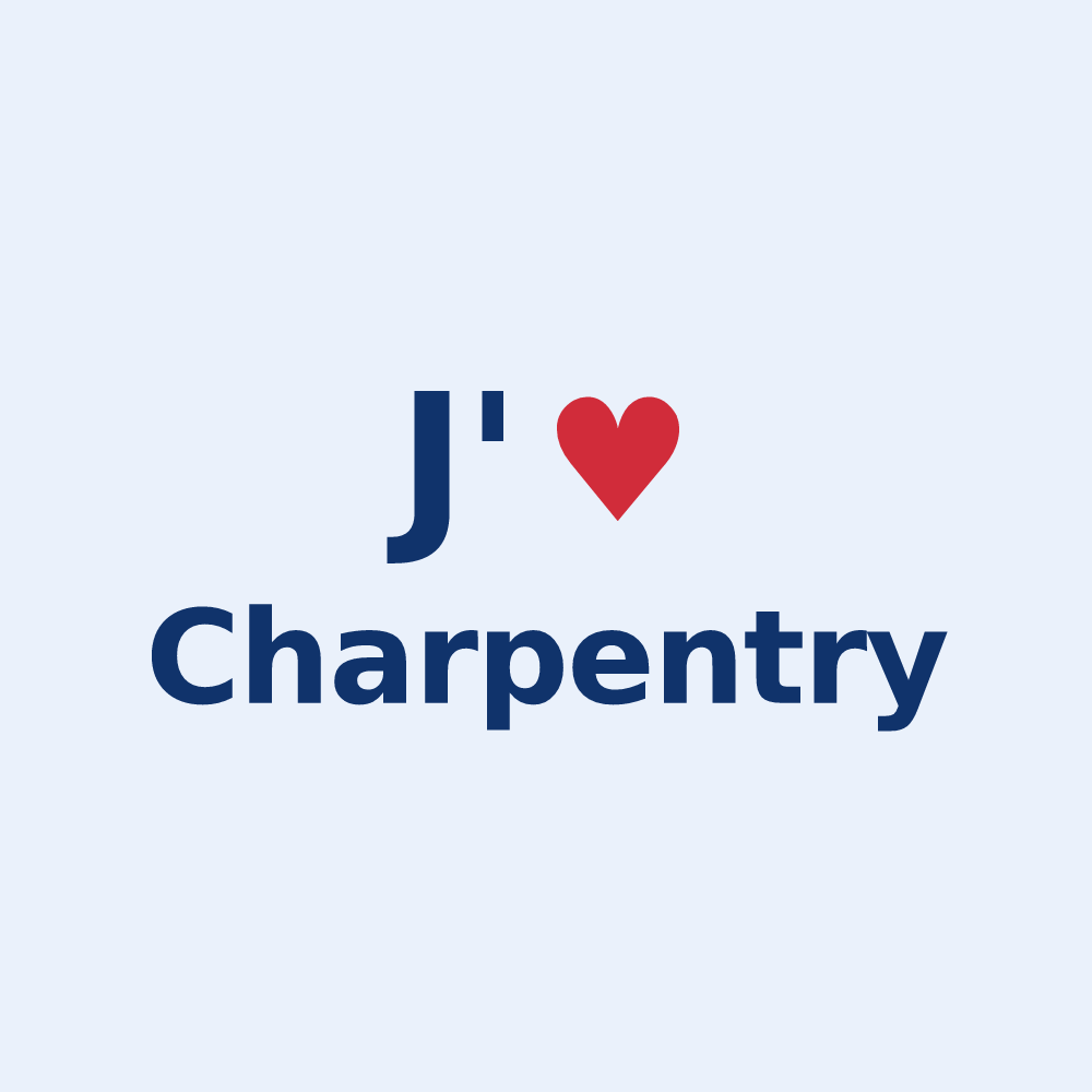 Sticker personnalisé Charpentry — design J'aime Charpentry