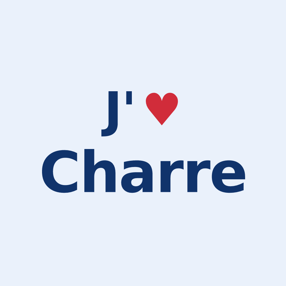 Sticker personnalisé Charre — design « J'aime Charre » imprimé sur le sticker