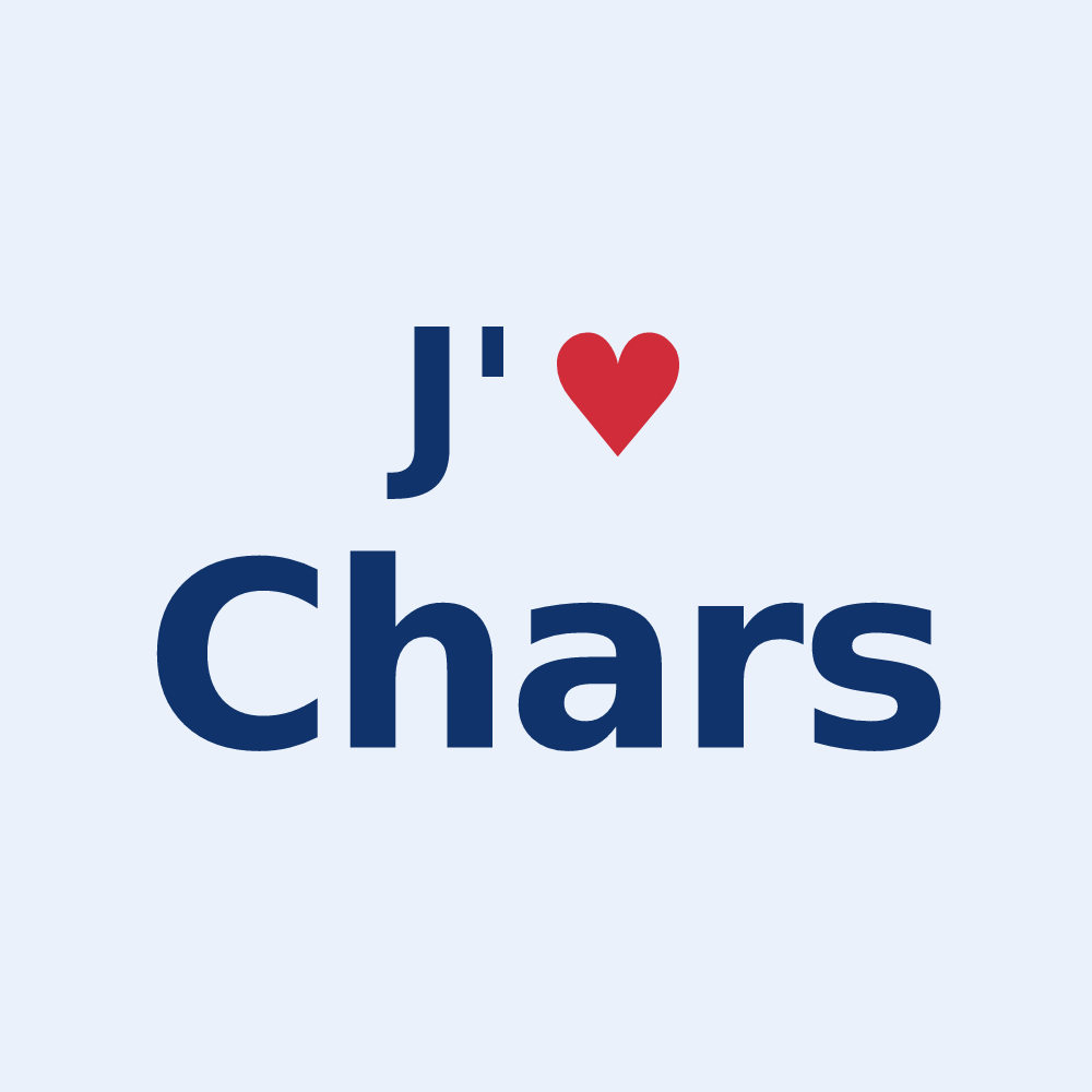 Sticker personnalisé Chars — design J'aime Chars