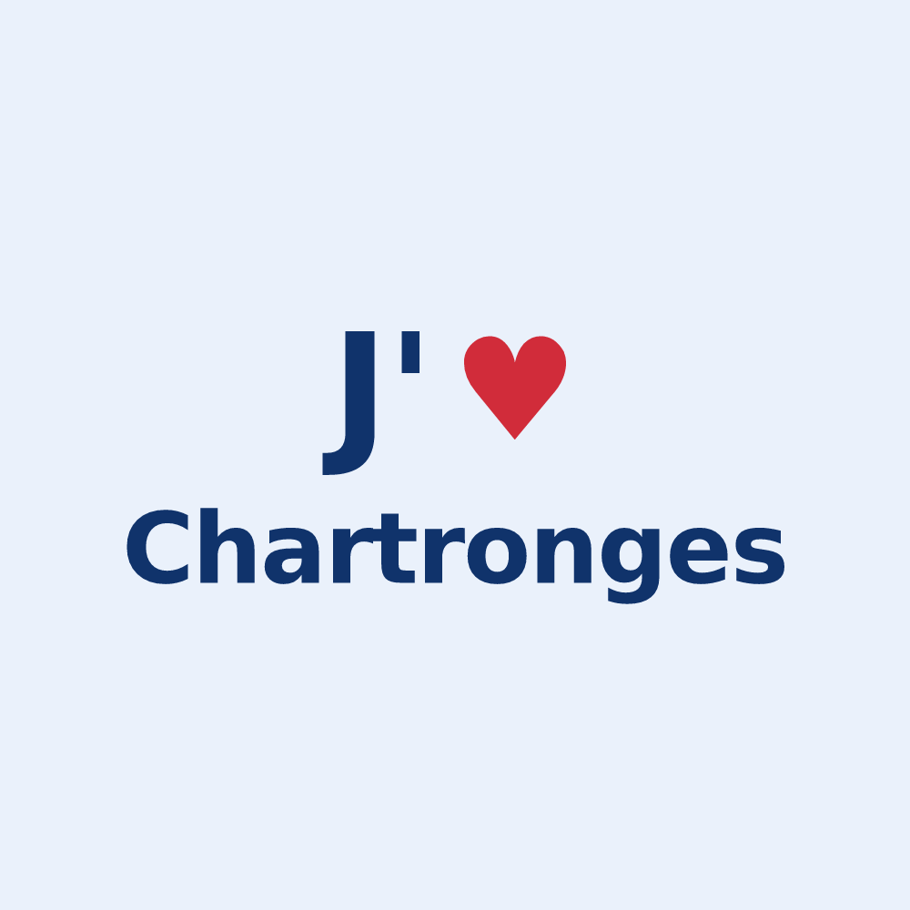 Sticker personnalisé Chartronges — design J'aime Chartronges