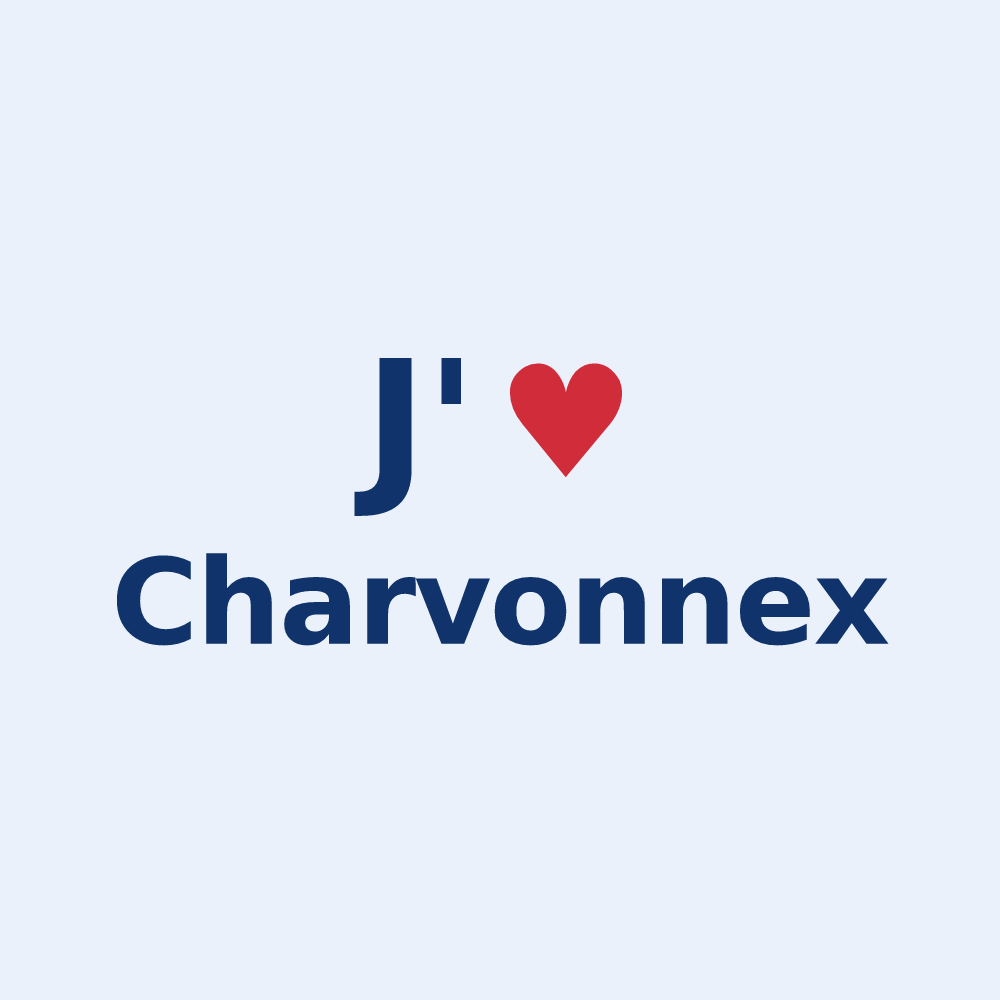 Sticker personnalisé Charvonnex — design J'aime Charvonnex