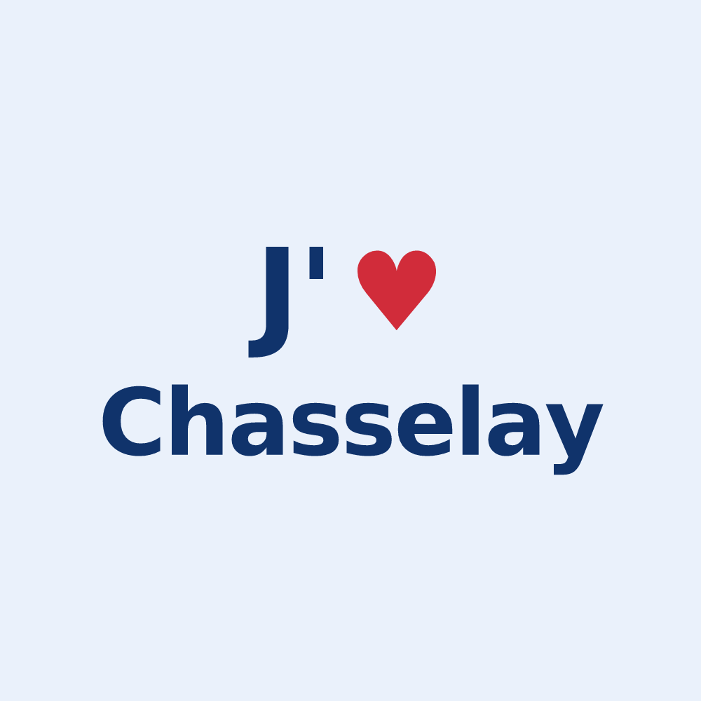 Sticker personnalisé Chasselay — design J'aime Chasselay