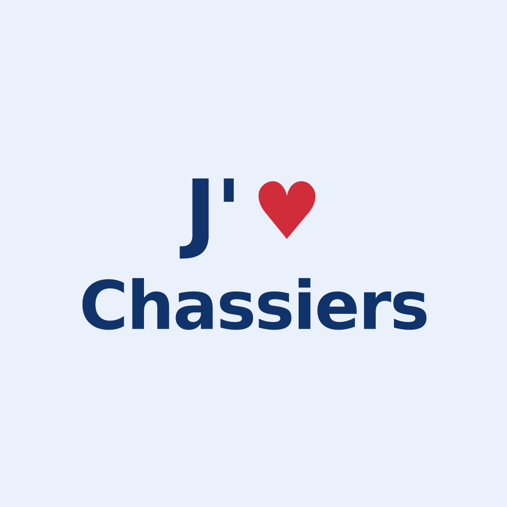Sticker personnalisé Chassiers — design J'aime Chassiers