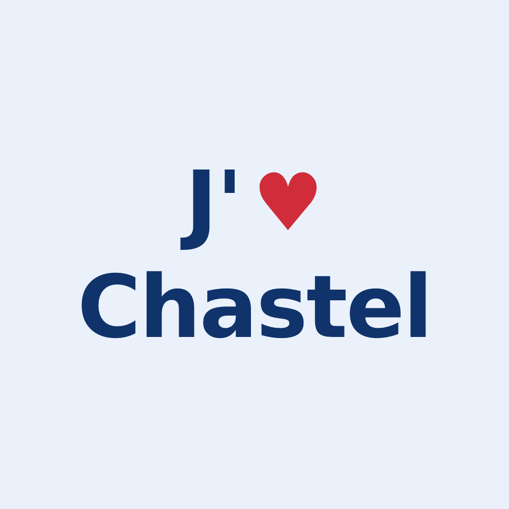 Sticker personnalisé Chastel — design J'aime Chastel