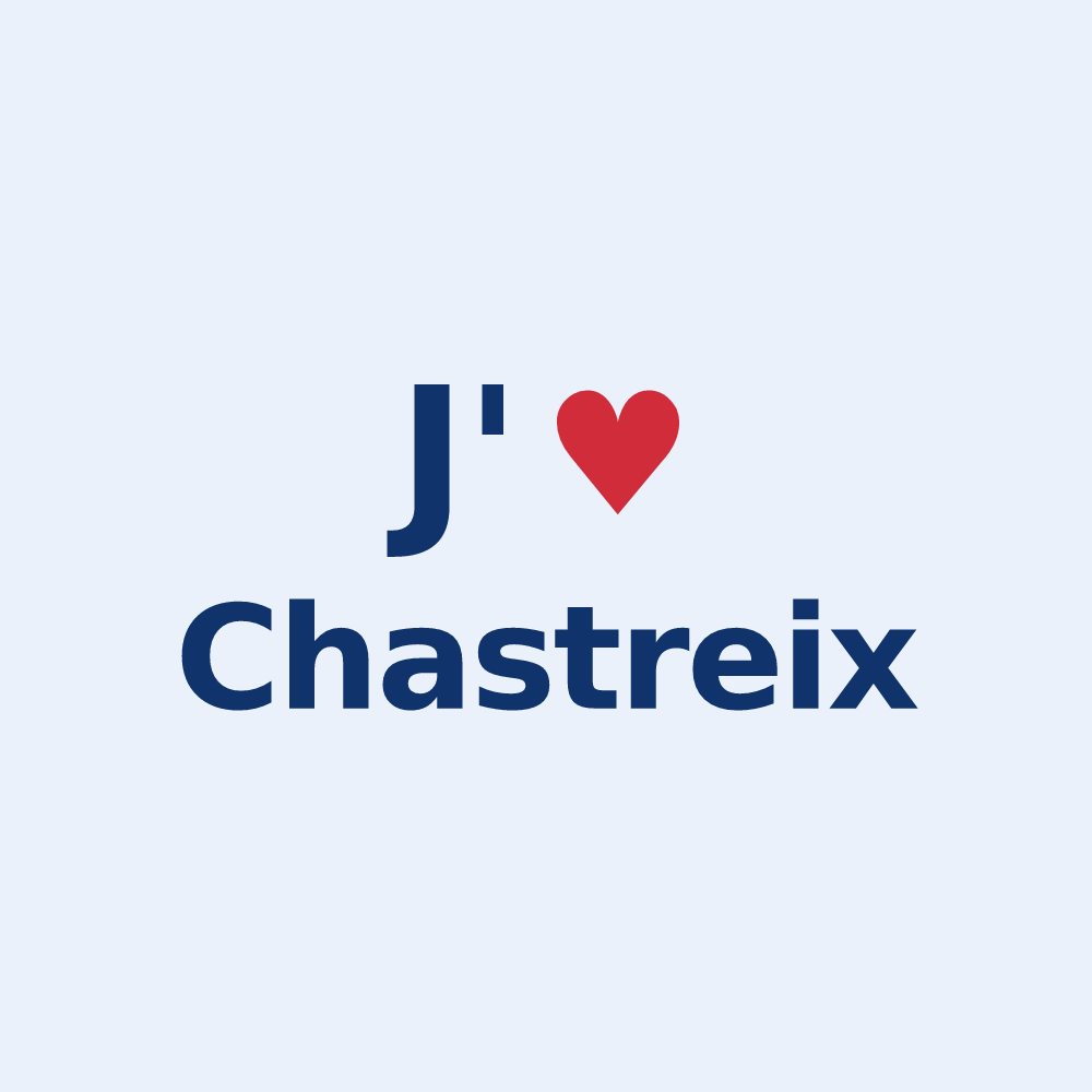Sticker personnalisé Chastreix — design J'aime Chastreix