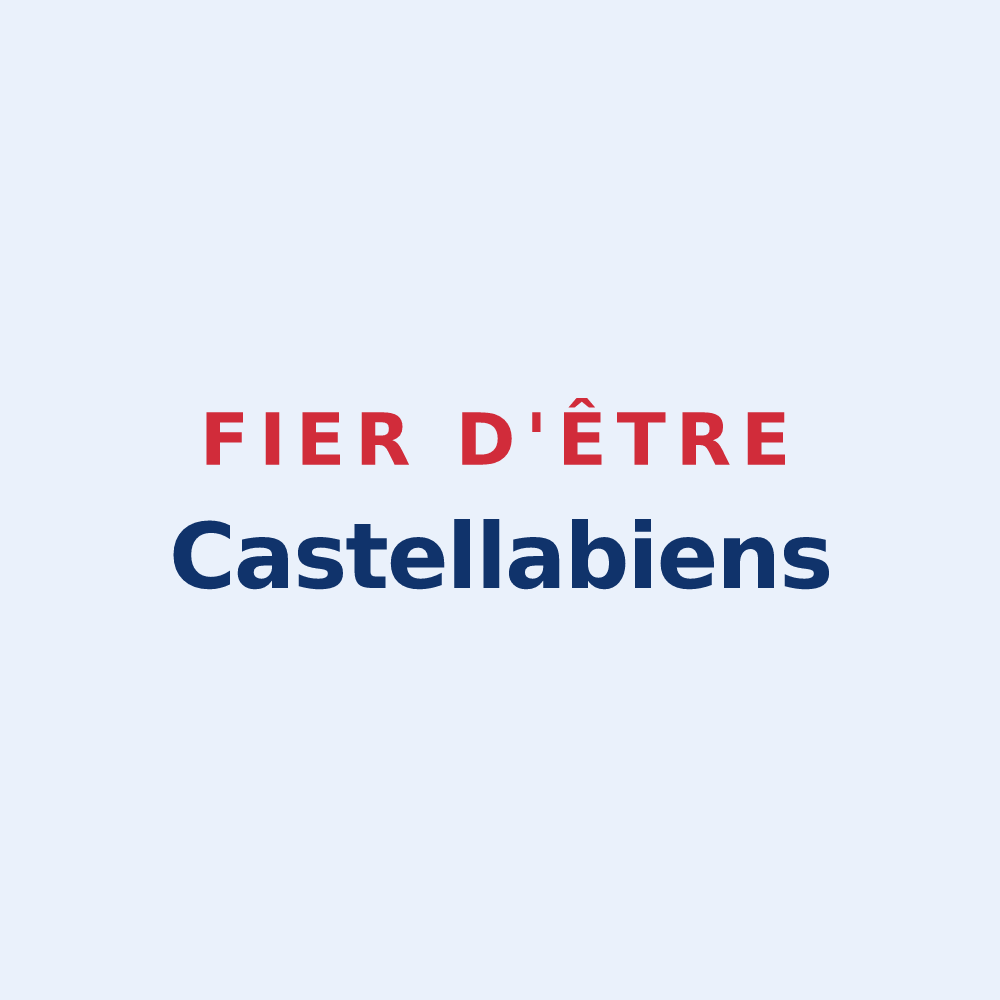 Sticker « Fier d'être Castellabiens » — design pour Château-l'Abbaye