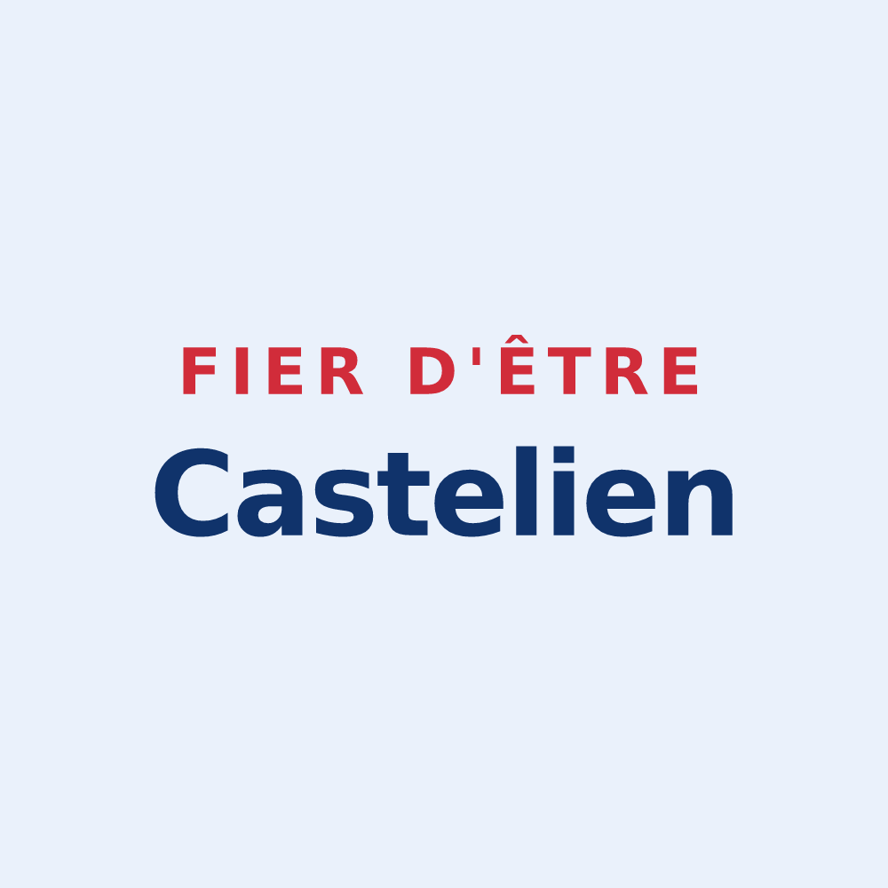 Sticker « Fier d'être Castelien » — design pour Château-l'Hermitage