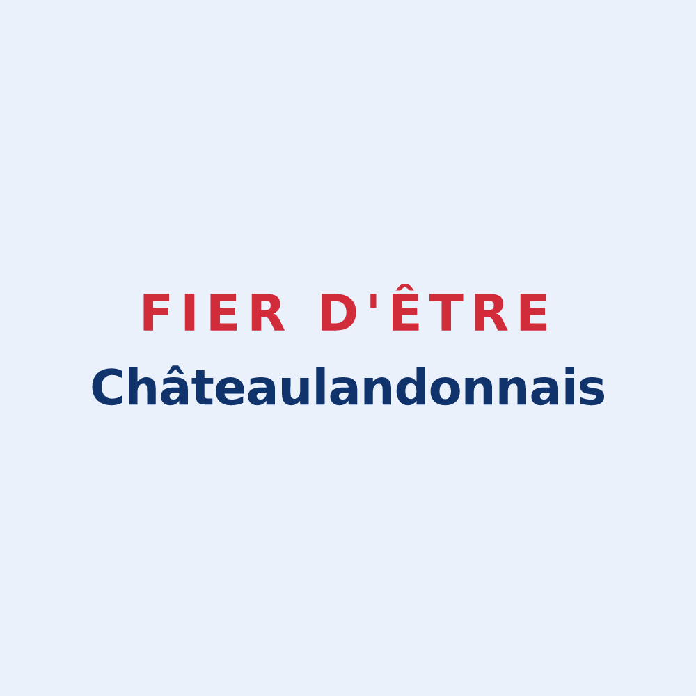 Sticker « Fier d'être Châteaulandonnais » — design pour Château-Landon
