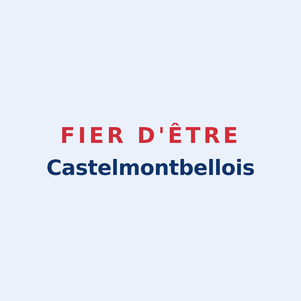 Sticker « Fier d'être Castelmontbellois » — design pour Château-sur-Allier
