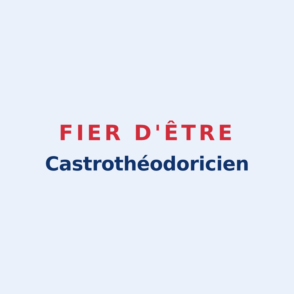 Sticker « Fier d'être Castrothéodoricien » — design pour Château-Thierry