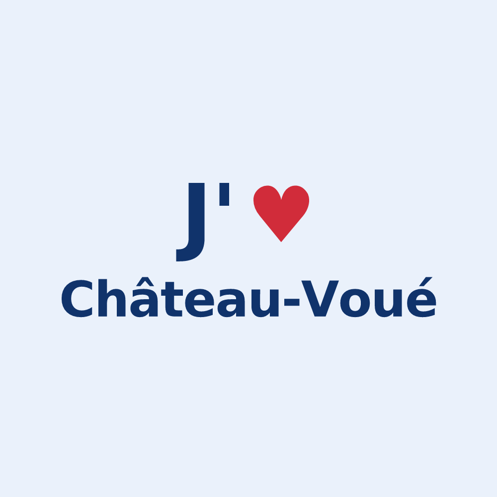 Sticker personnalisé Château-Voué — design J'aime Château-Voué