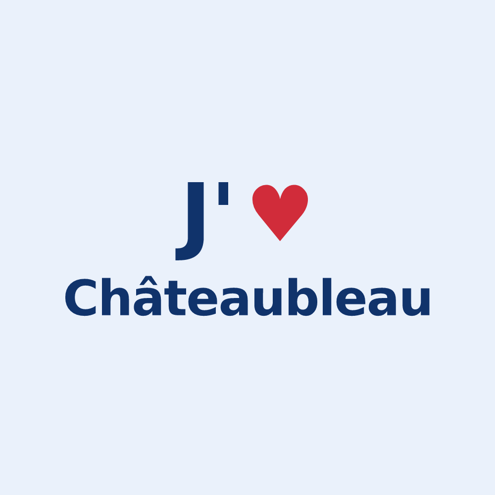 Sticker personnalisé Châteaubleau — design J'aime Châteaubleau