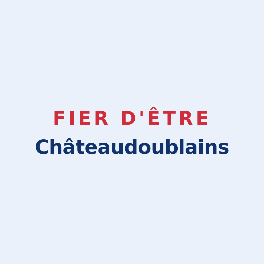 Sticker « Fier d'être Châteaudoublains » — design pour Châteaudouble