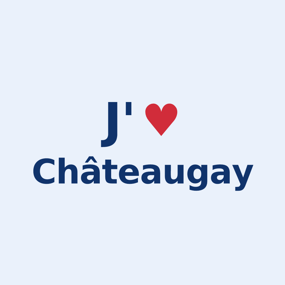 Sticker personnalisé Châteaugay — design J'aime Châteaugay