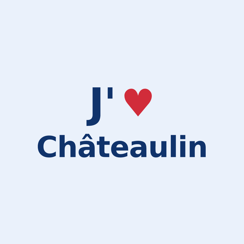 Sticker personnalisé Châteaulin — design J'aime Châteaulin