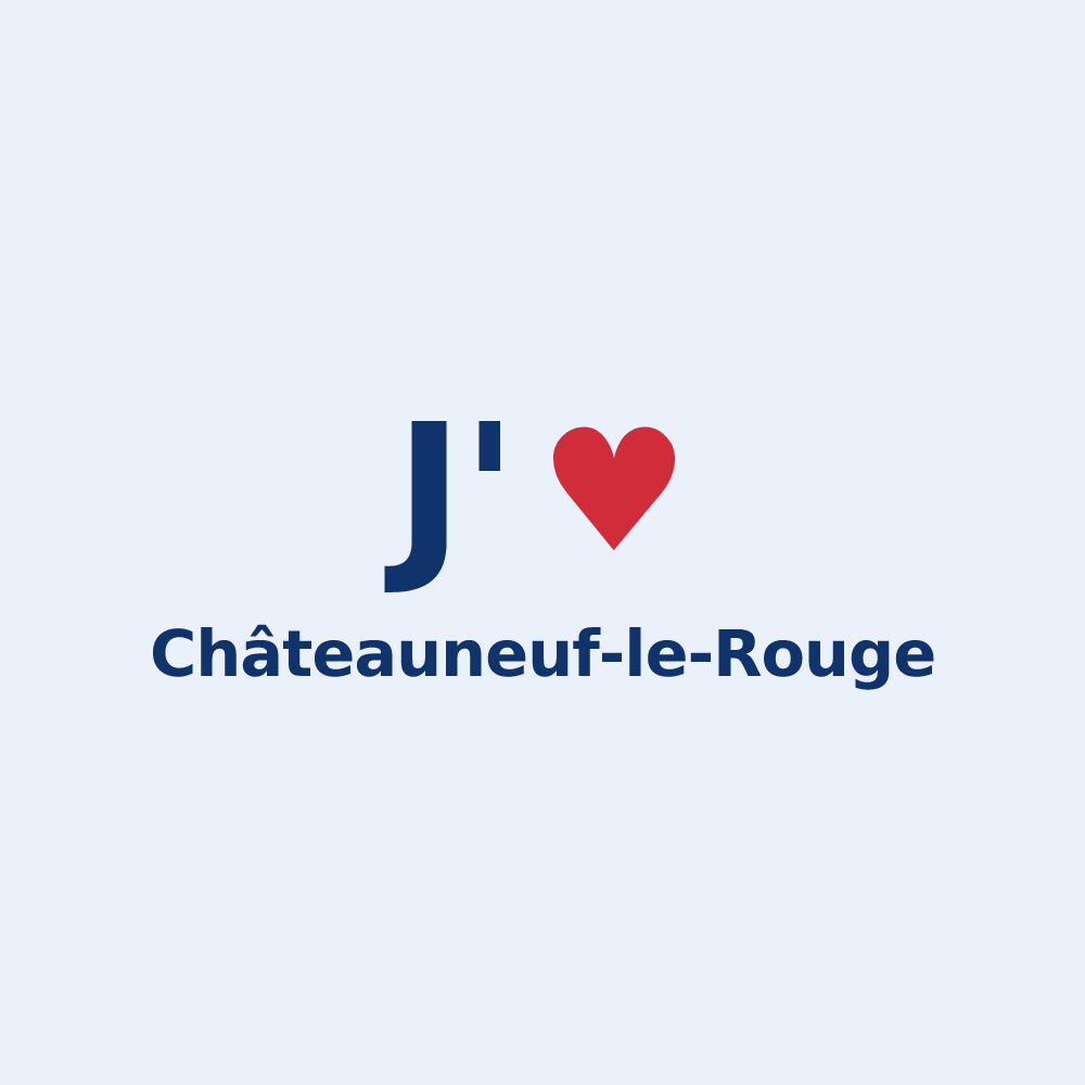 Sticker personnalisé Châteauneuf-le-Rouge — design J'aime Châteauneuf-le-Rouge