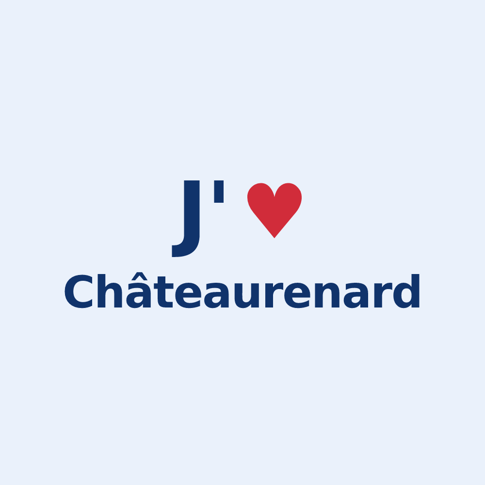 Sticker personnalisé Châteaurenard — design J'aime Châteaurenard