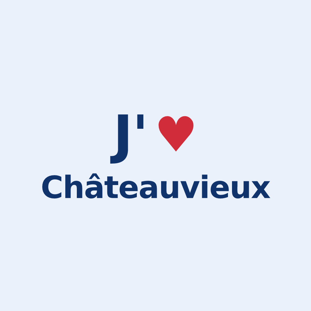 Sticker personnalisé Châteauvieux — design J'aime Châteauvieux
