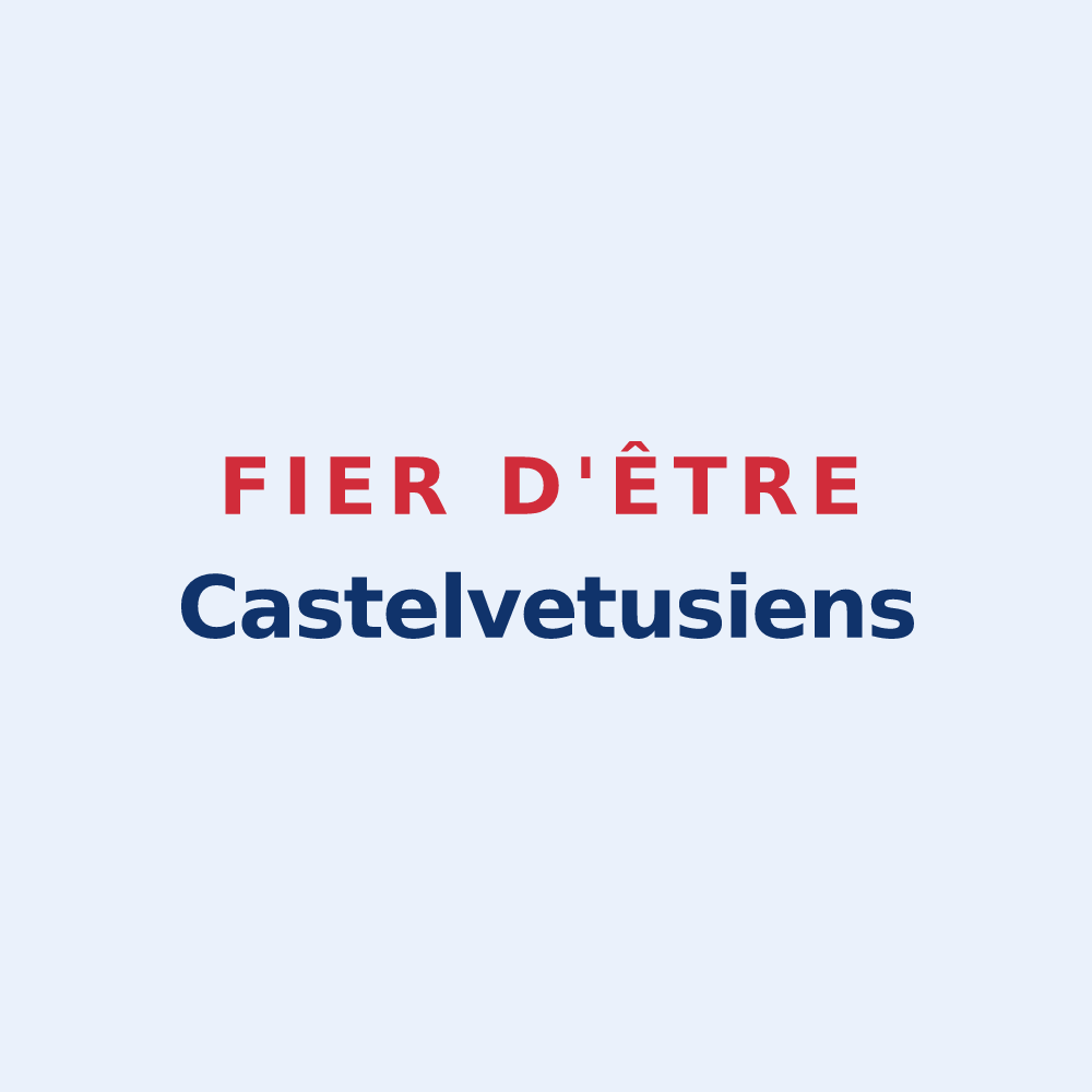 Sticker « Fier d'être Castelvetusiens » — design pour Châteauvieux-les-Fossés