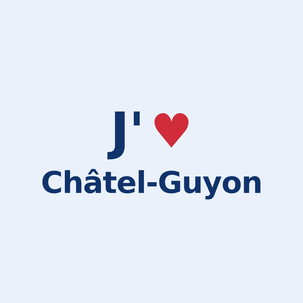 Sticker personnalisé Châtel-Guyon — design J'aime Châtel-Guyon