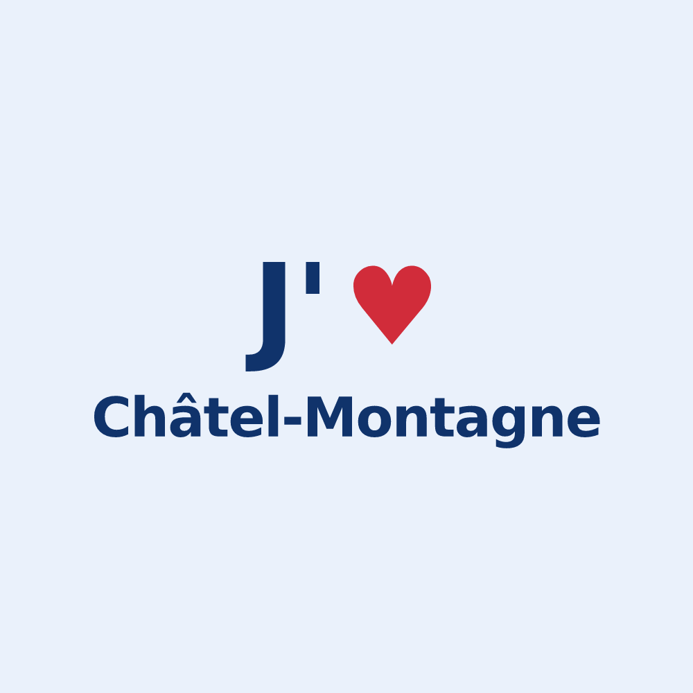 Sticker personnalisé Châtel-Montagne — design J'aime Châtel-Montagne