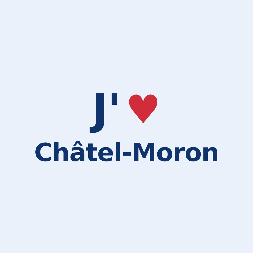 Sticker personnalisé Châtel-Moron — design J'aime Châtel-Moron