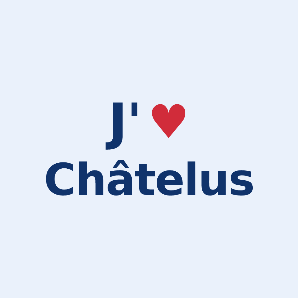 Sticker personnalisé Châtelus — design J'aime Châtelus