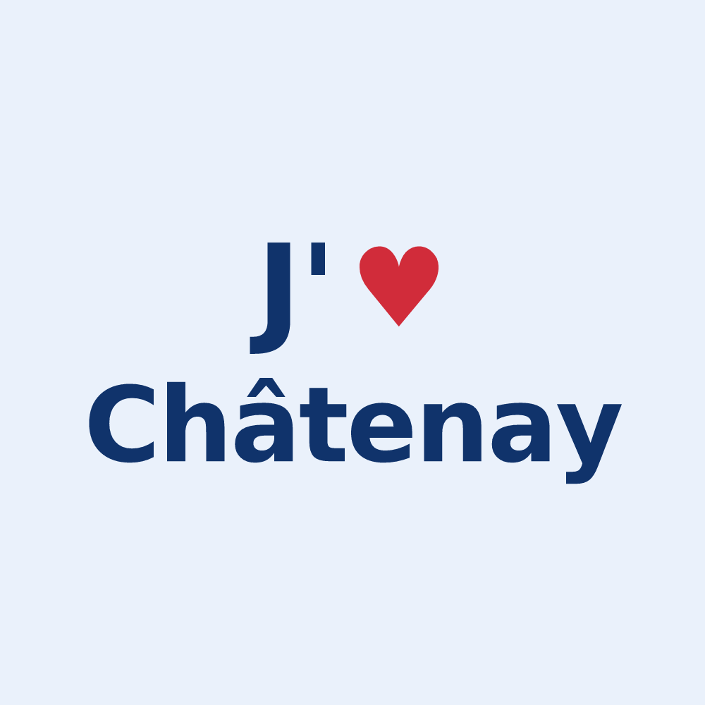 Sticker personnalisé Châtenay — design J'aime Châtenay