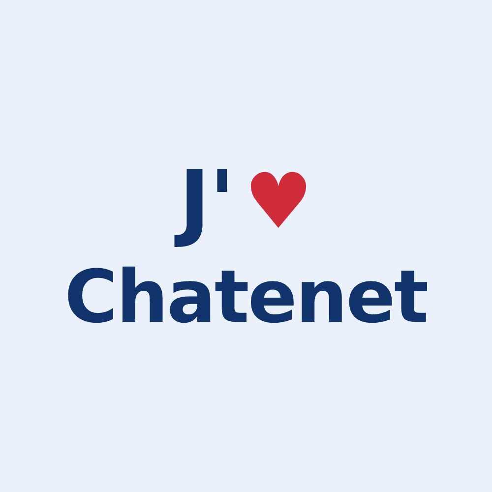 Sticker personnalisé Chatenet — design J'aime Chatenet