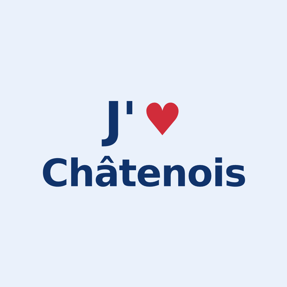 Sticker personnalisé Châtenois — design J'aime Châtenois
