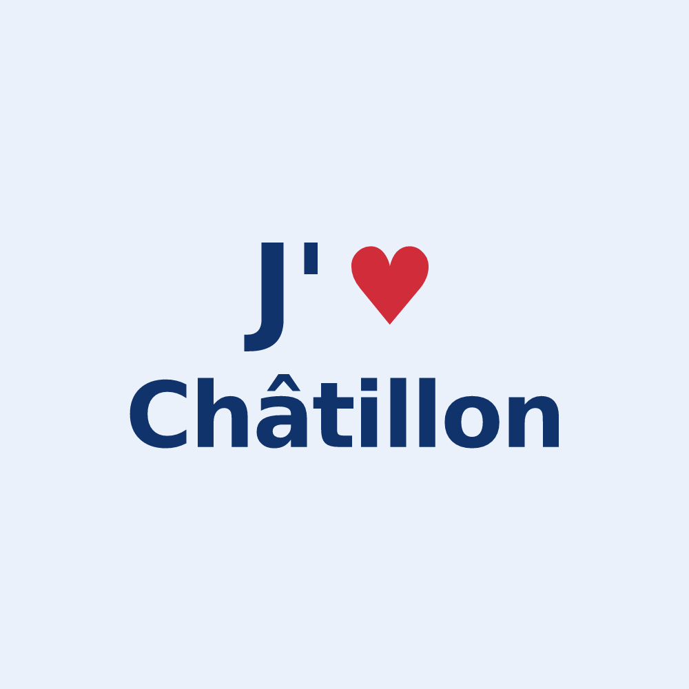 Sticker personnalisé Châtillon — design J'aime Châtillon