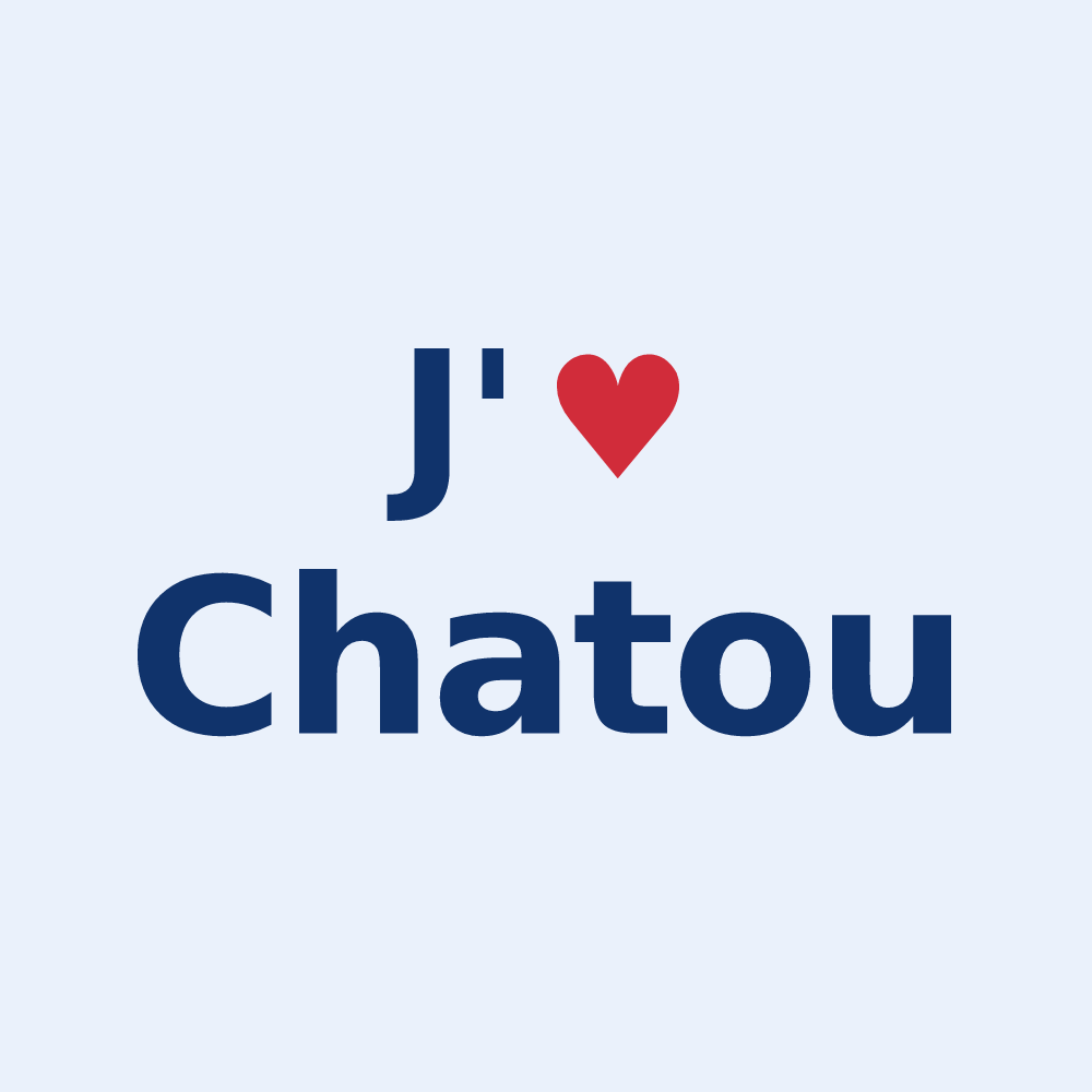 Sticker personnalisé Chatou — design J'aime Chatou