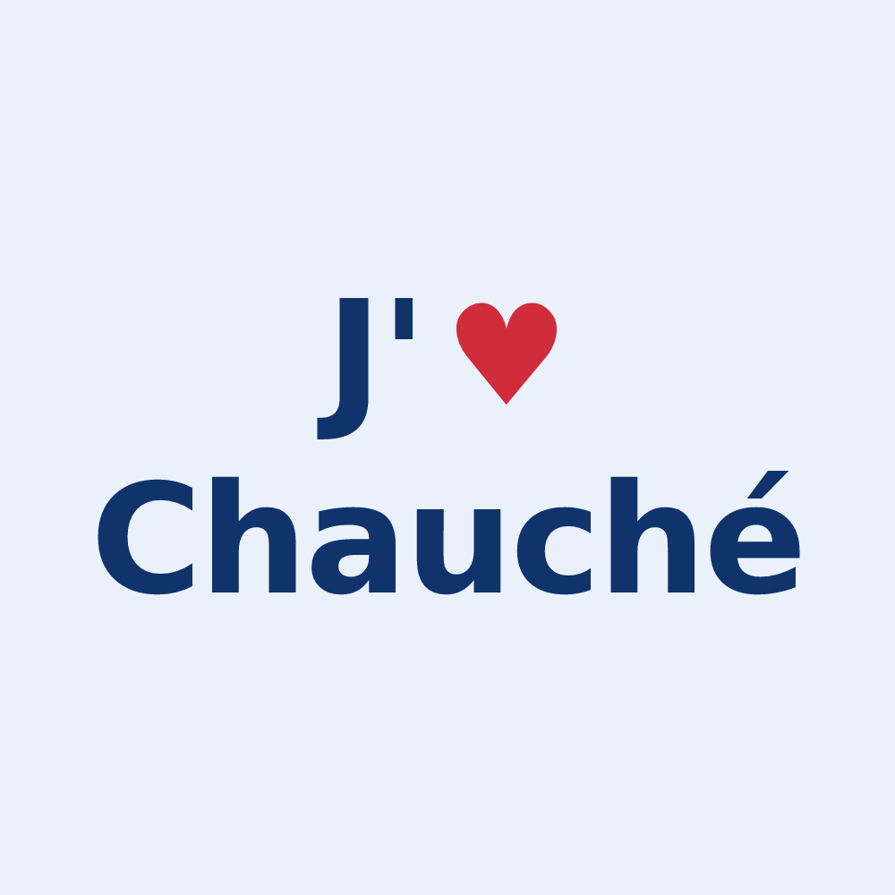 Sticker personnalisé Chauché — design J'aime Chauché