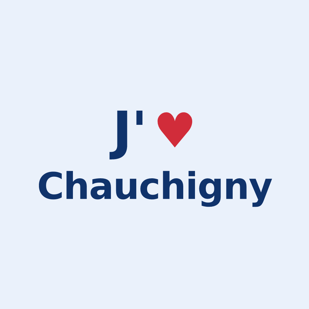 Sticker personnalisé Chauchigny — design J'aime Chauchigny