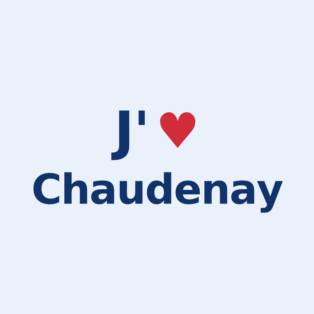 Sticker personnalisé Chaudenay — design J'aime Chaudenay