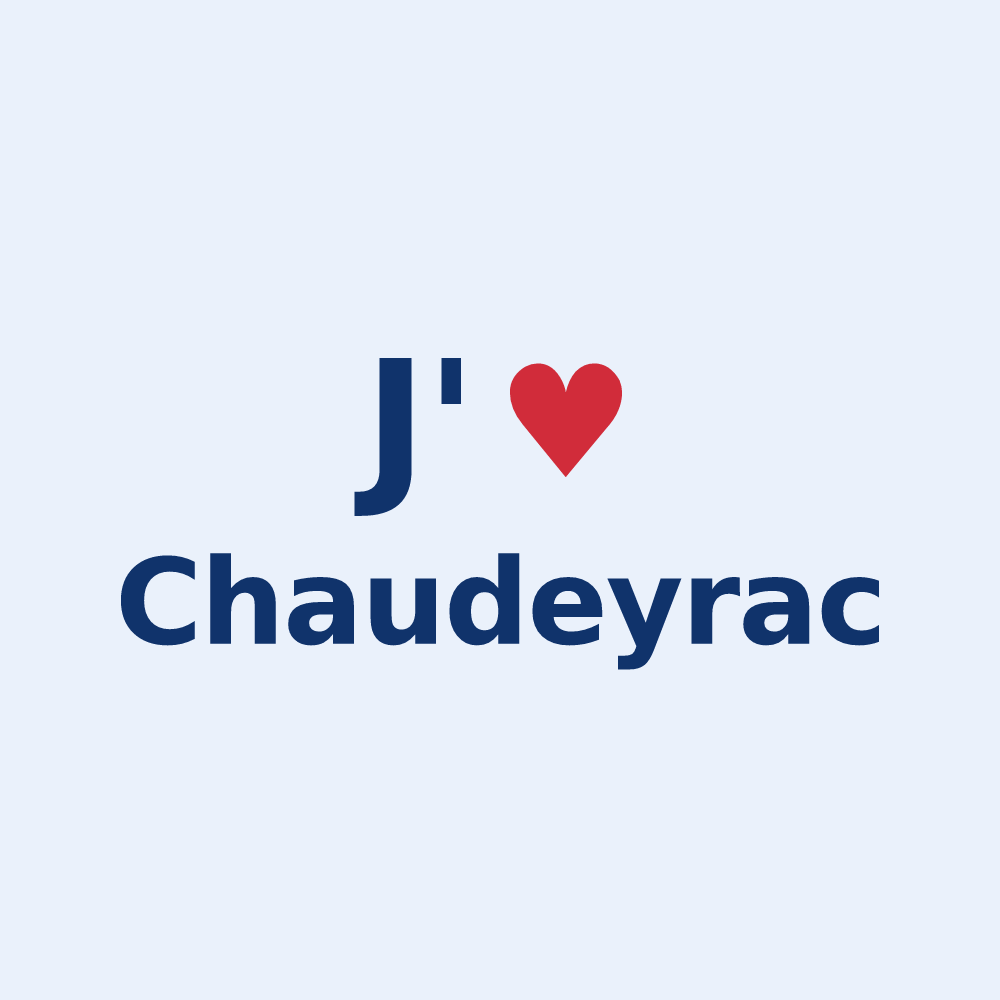 Sticker personnalisé Chaudeyrac — design J'aime Chaudeyrac