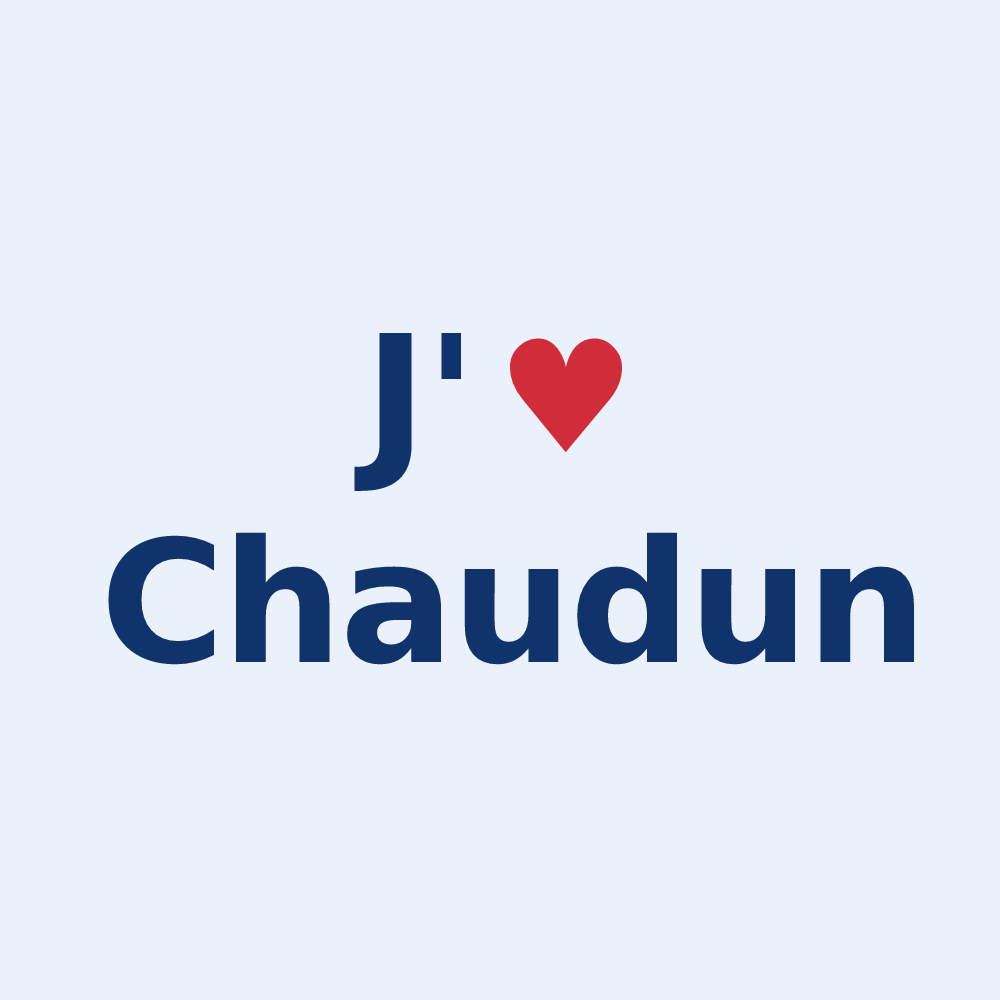 Sticker personnalisé Chaudun — design J'aime Chaudun