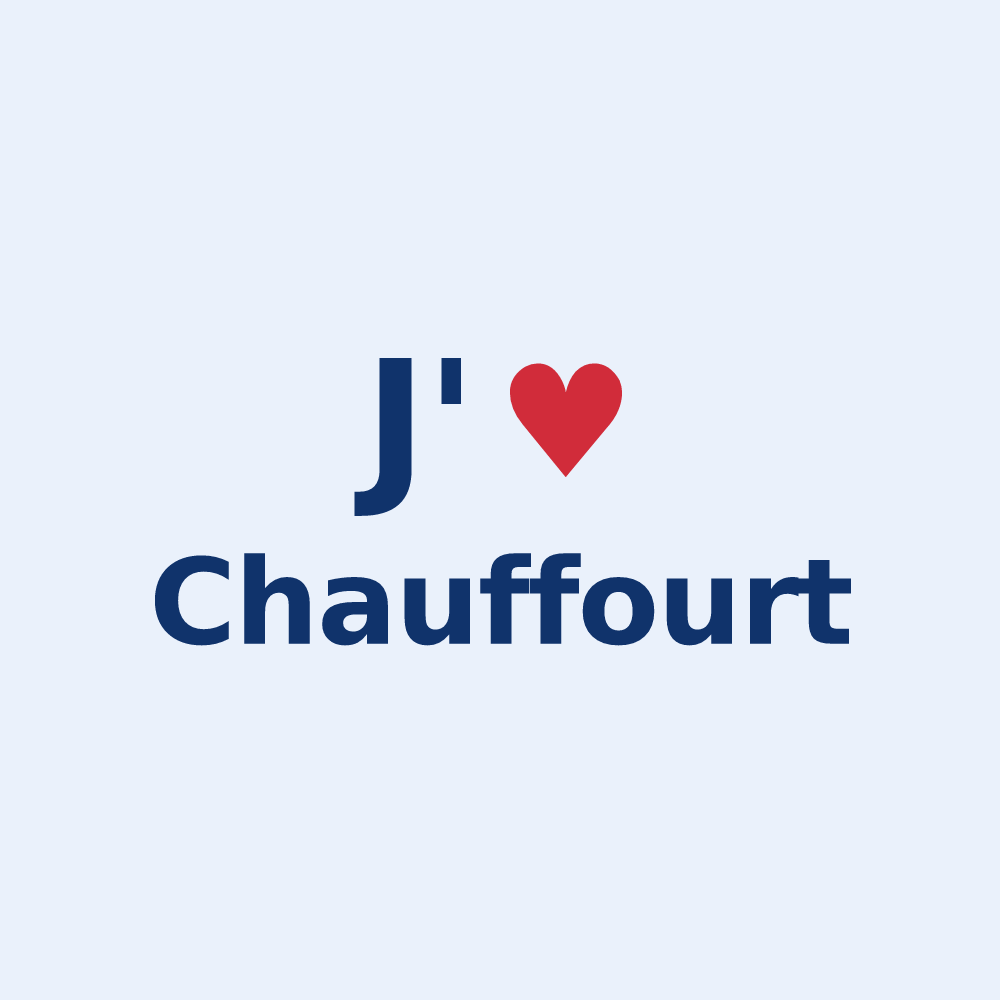 Sticker personnalisé Chauffourt — design J'aime Chauffourt