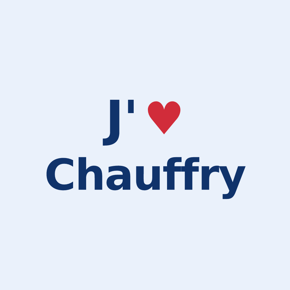 Sticker personnalisé Chauffry — design J'aime Chauffry